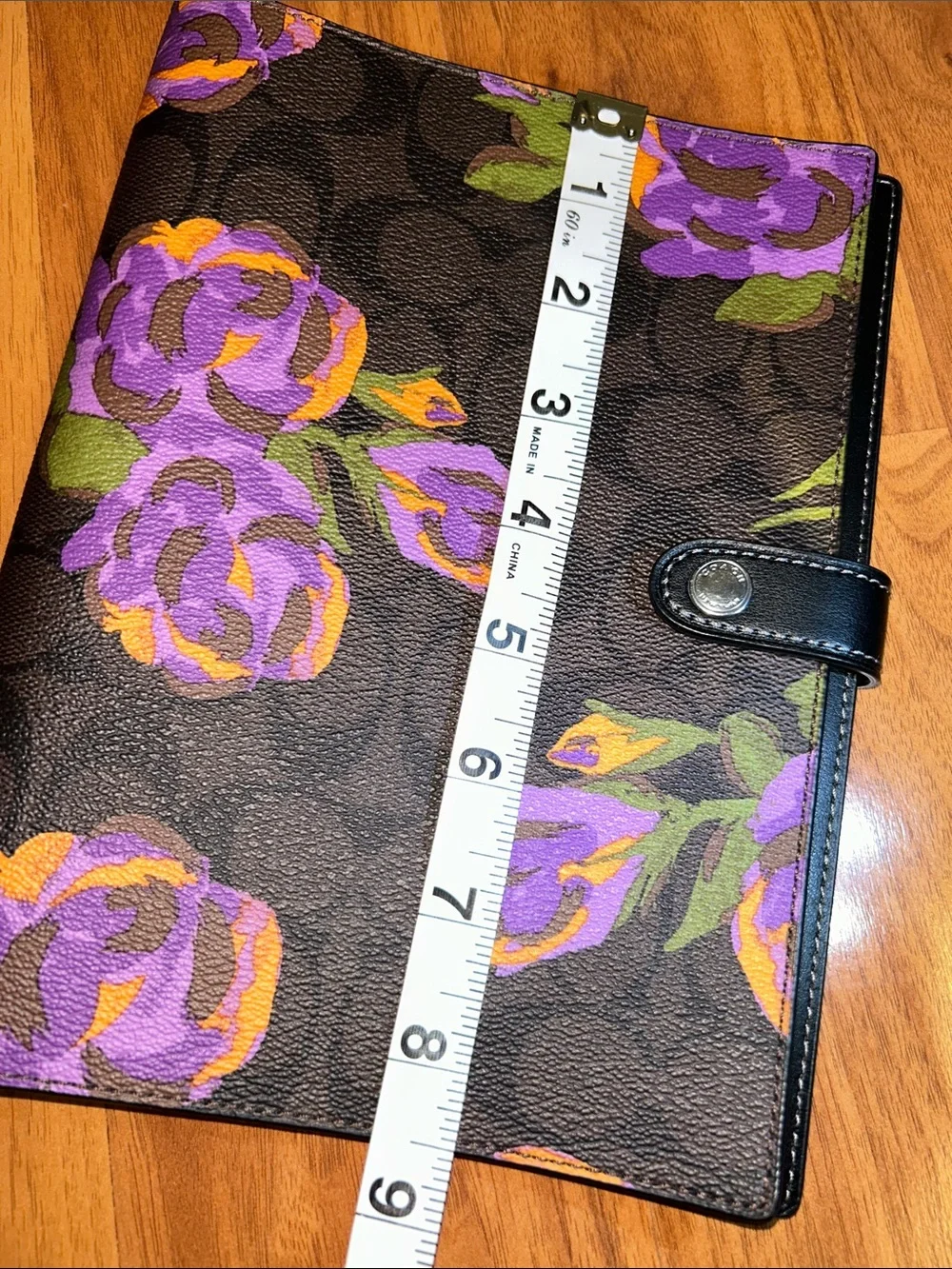 NWOT Coach Logo Floral Monogram Canvas Organizer / Book Cover